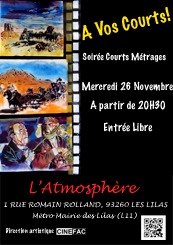 Affiche Soire Court-mtrage  l'Atmosphre